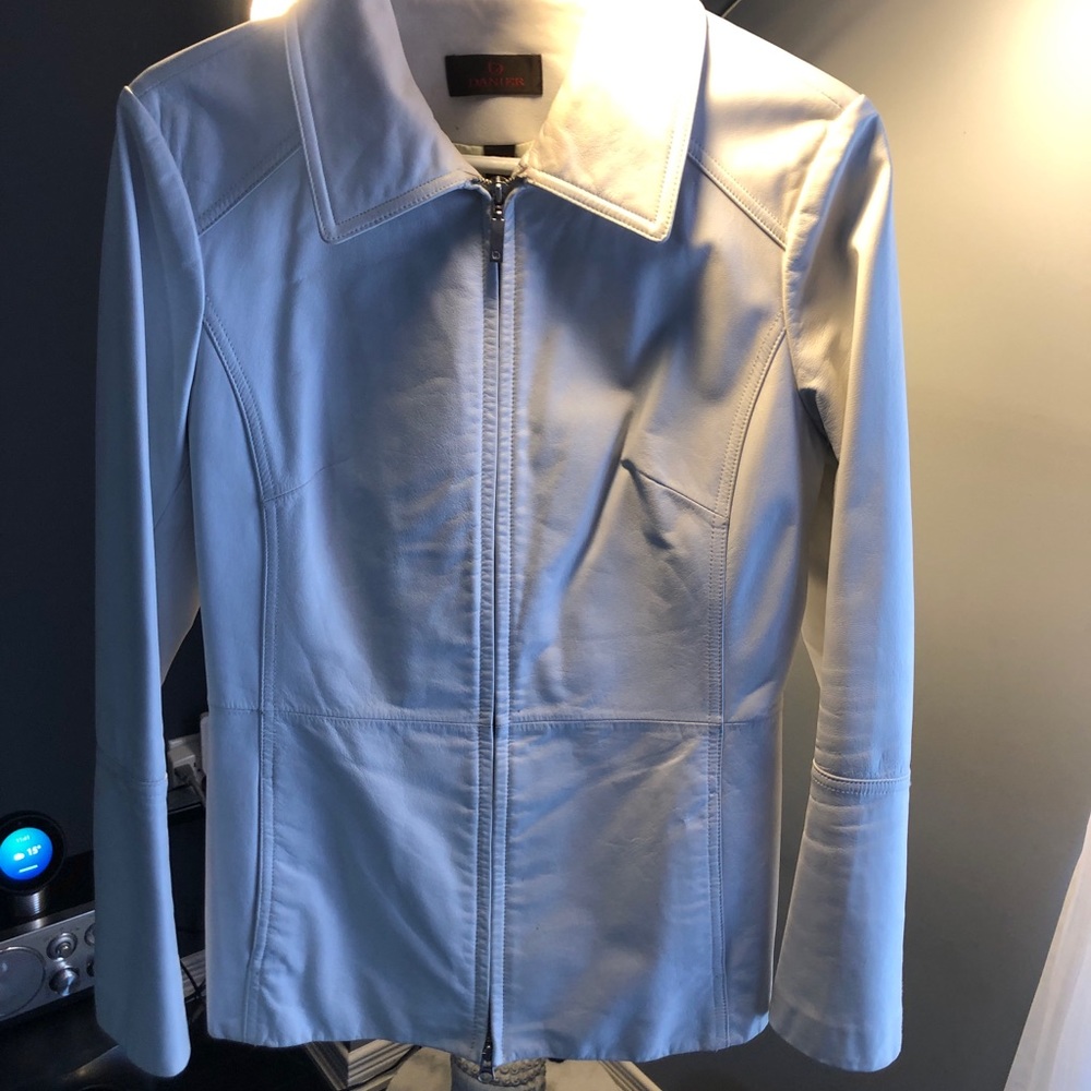 White leather jacket
